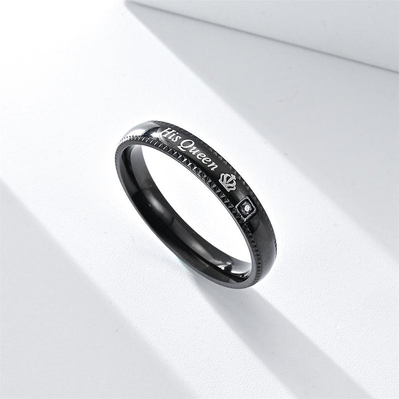 

Европейская и американская мода Корона и королева Корона Кольца для пары из нержавеющей стали Size 6