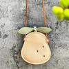 1Pcs Cute Cartoon Children Bags Girls Pear Small Crossbody Bag Mini Pumpkin/Ladybug Handbag Shoulder Bag For Storing Small Items