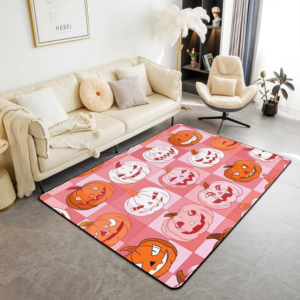 Erosebridal Moth Skull Moon Area Rug 4'11" X 3'3" Bohemian Stars Exotic Living Room Rugs Starry Sky Mysterious Decorative Carpet Black and W