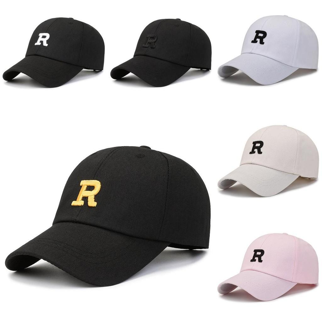 Embroidery R Letter Baseball Hat Adjustable Sun Protection Breathable Gifts