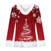 Christmas Day Girls Long Sleeve T Shirts Kids  Girls' V-Neck Tee Christmas Print Long Sleeve Top