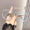New Anti-Blue Light Large Frame Glasses - No Makeup Slimming Style, Trendy Myopia Glasses for Live Broadcasts and Social Media Influencers.