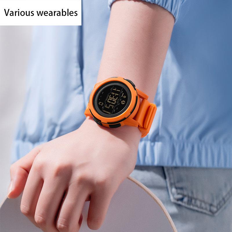Calorie Pedometer Electronic Watch Waterproof Multifunctional Sports Shockproof Smart Alarm Clock Watch for Men and Women