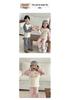 Children's Rabbit Cartoon Round Neck Pajama Set - Pure Cotton Autumn/Winter 2025 Top & Pants for Boys & Girls