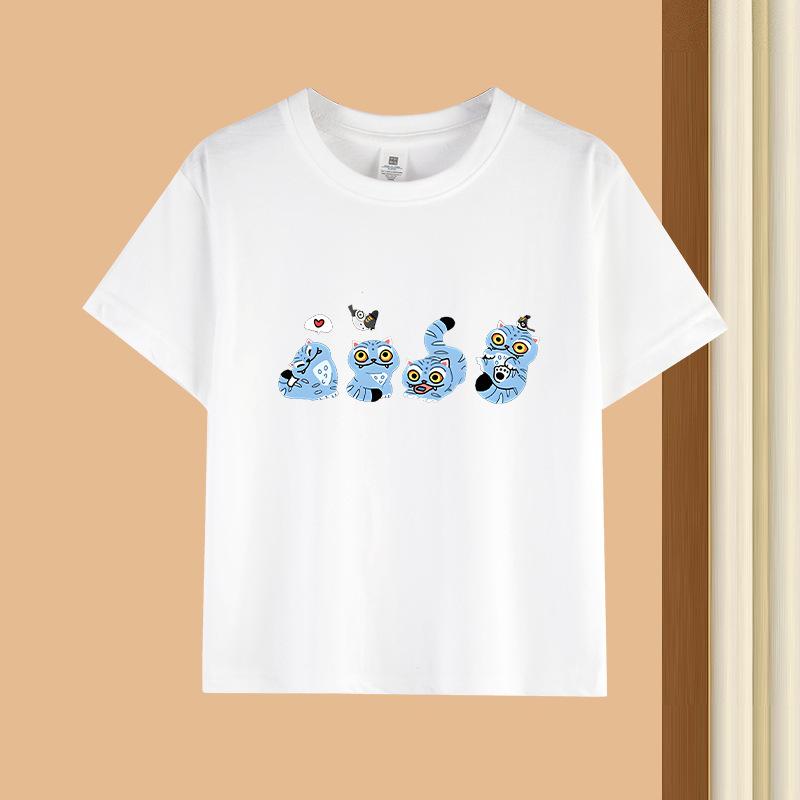 Kpop Korean Wave Witch Hunt printed T-shirt short sleeved children's clothing