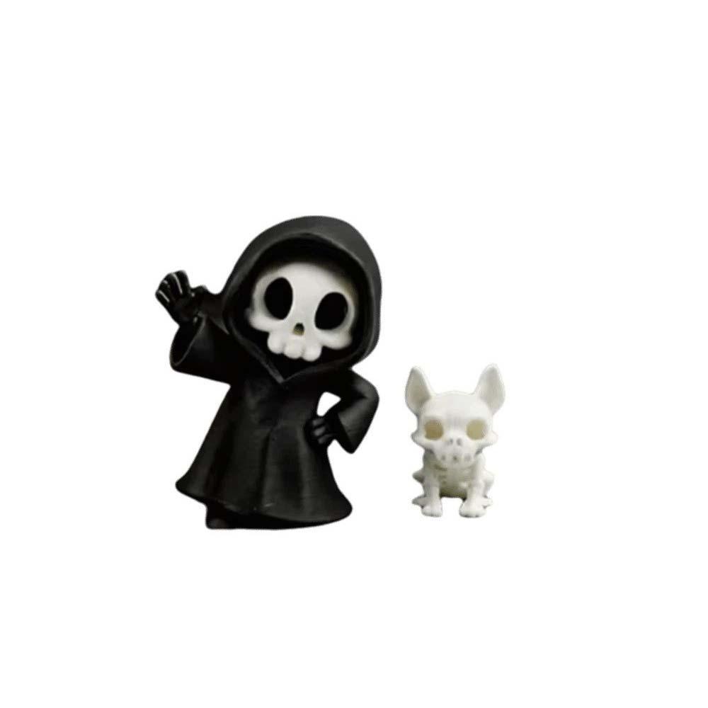 Cute Grim Reaper Toy PLA Halloween Miniature Ghost Desk Statue 3D Printed Doll Bookshelf