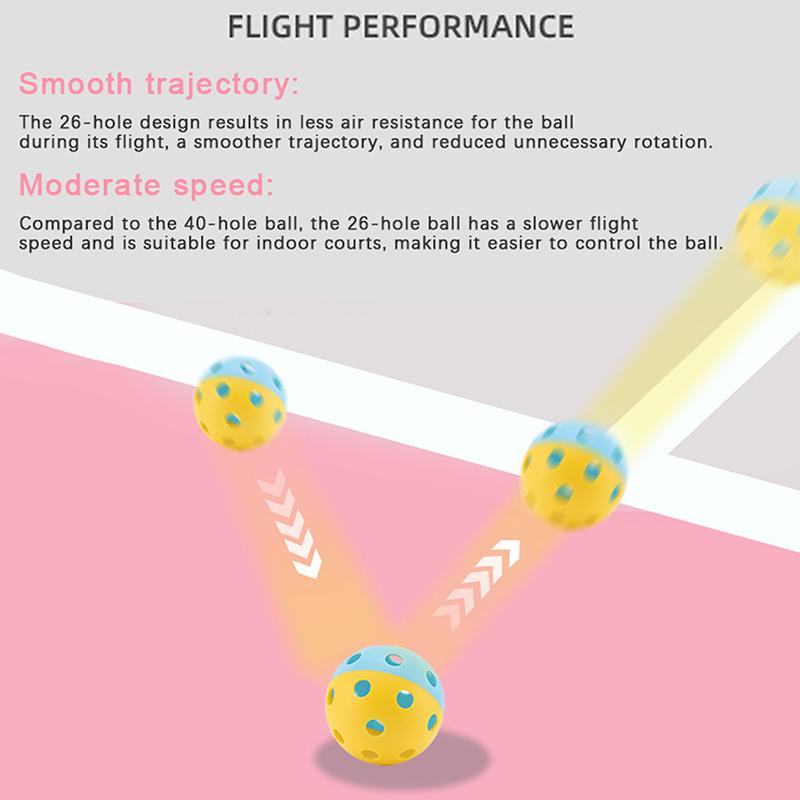 Pickleball Balls Two-Colors-Combined Indoor/Outdoor Training Pickleball Strong Flight Stability & Rebound Outdoor Sports Gear