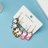 Set of 3 Cartoon  Ear Studs Animal Shaped Earrings Stylish Dangle Drop Earrings for Women and Girls Party Jewelry
