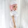 xinXbabe Doll Nurse Uniform Set for 80cm Dolls, 1/2 Size Doll Outfit with Knee-High Stockings, White