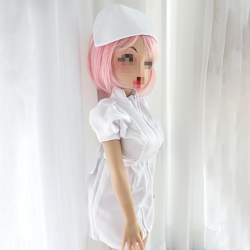 xinXbabe Doll Nurse Uniform Set for 80cm Dolls, 1/2 Size Doll Outfit with Knee-High Stockings, White