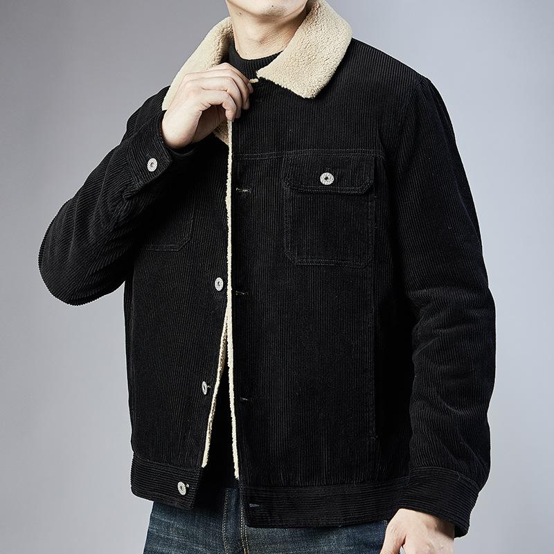 Men's Winter New Cotton-padded Clothes Men's Youth Casual Corduroy Cotton-padded Clothes Loose Jacket Cotton-padded Jacket