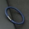 Prosty Styl Męska Bransoletka Czarna Magnetyczna Klamra Paracord Bransoletka Bangle Etniczna Morska Lina Bransoletka Rekreacyjna Pulseira Biżuteria