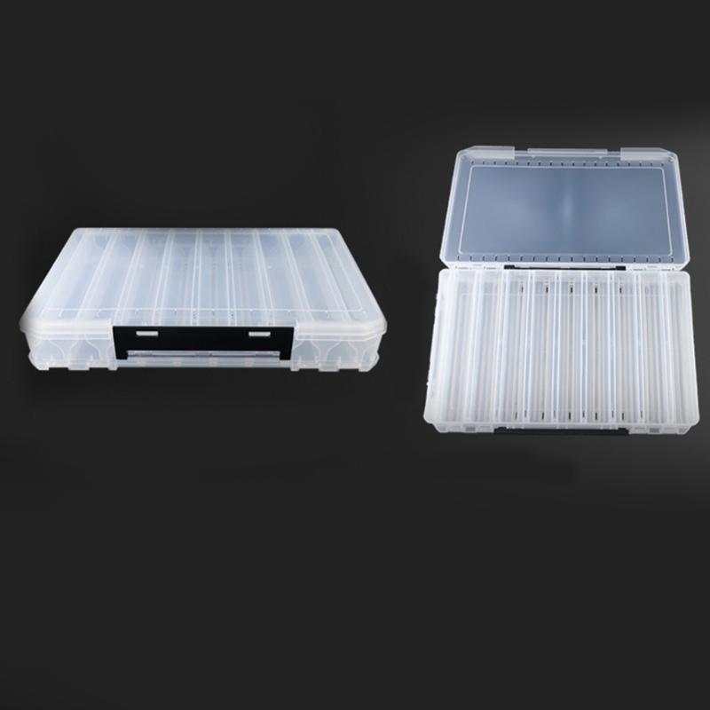 Double Side Tackle Carrying Case Large Clear Fishing Lures Storage Waterproof