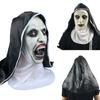 Maschera da Suora, Orrore, Spaventoso, Spaventoso, Testa con Faccia Femminile, Oggetti di Scena per Feste di Scherzi