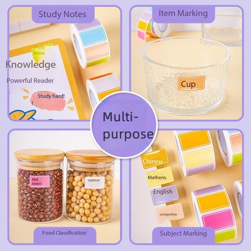 500 Colored Waterproof Labels Stickers Color-Coding Removable Labels Solid Colors Tags for File Classification Inventory Address