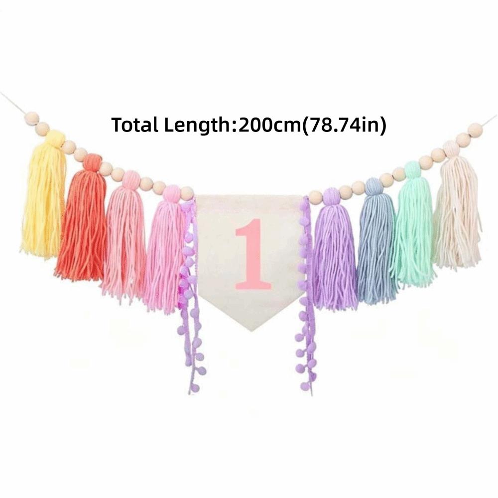 Wall Mounted Birthday Banner First Birthday Photo Props New Party Decorations Baby Shower