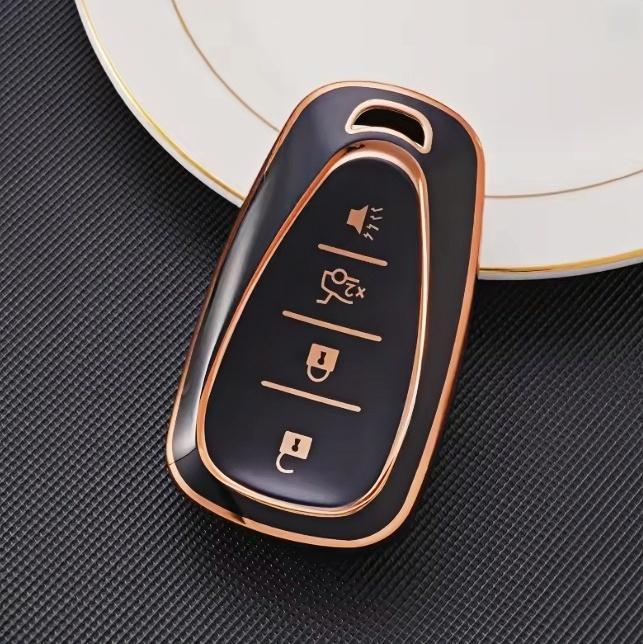 

Пномпень Для CHEVROLET Cruze Spark Camaro Volt Bolt Trax Malibu Captiva Equinox Trax Tracker AVEO Lova ТПУ Чехол для ключа автомобиля Крышка ключа 4 buttons чёрный