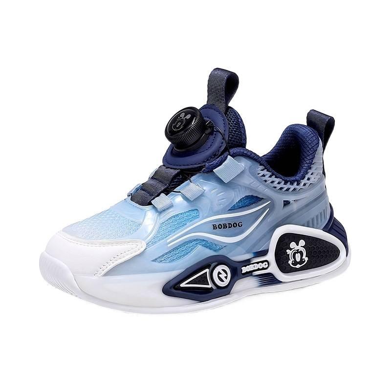 Babu Bean Classmate Boys Sneakers Spring and Autumn Mesh Breathable Ultra Light Soft Sole Versatile Girls Luminous Running Shoes