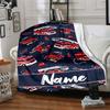 Custom Name fire truck Theme Printed Blanket - Perfect for Couch, Bed, Travel & Outdoor Use | Machine Washable, Cozy & Durable.