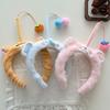 Wacky Cat Fishing Plush Headband Hair Accessories Girls Cartoon Hairband  Wash Face