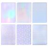 Sitengle Holographic Transparent Clear Holographic 6 Set of A4 Size Cutting DIY Oshikatsu of Stickers, Sheets, Types, 24, (210297mm), Self-Adhesive,