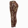 Pantaloni da Yoga Bronzanti Elasticizzati Stretti Moda Vento Elegante Fantasia Serpente Fianchi a Pesca Pantaloni Fitness Vita Alta Dimagranti Pantaloni Sportivi