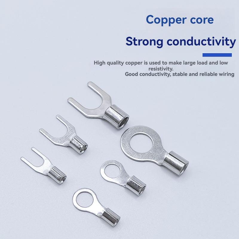 320pcs Cold Pressing Bare Terminal + Clip Set 10 In 1 Multi-function Crimping Pliers Ot/Ut Fork Round Bare End Wiring Terminals