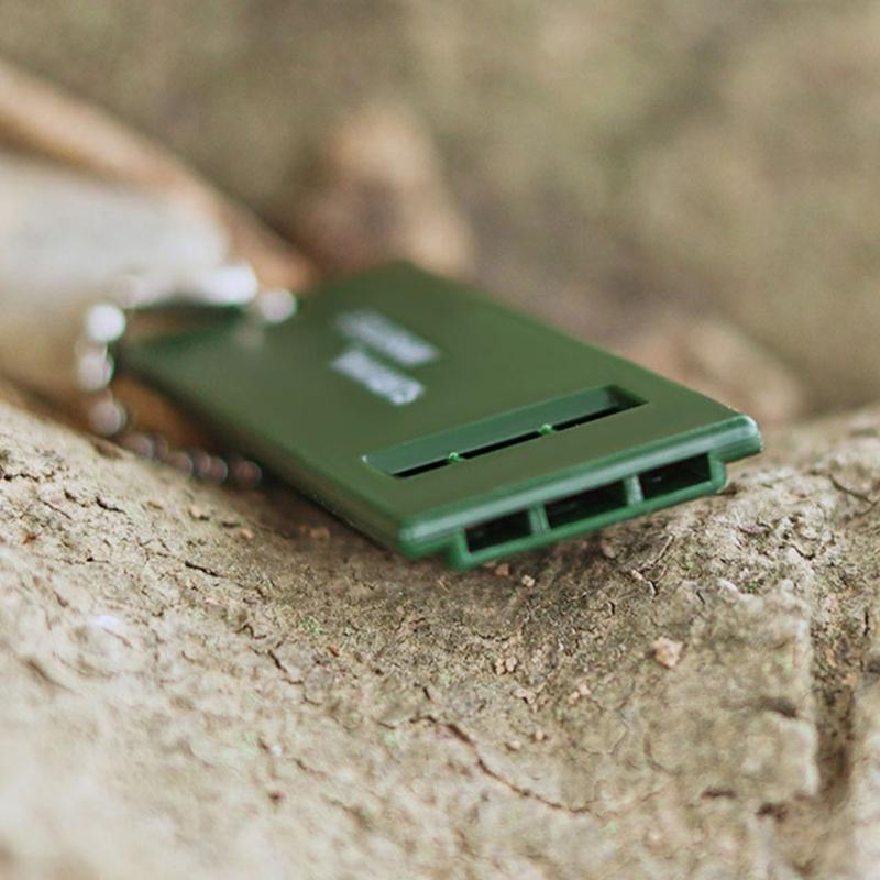 High Decibel Survival Whistle Outdoor 3-Frequency Emergency Whistles Keychain