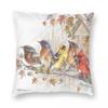 Wild Birds On A Limb Pillowcase Polyester Linen Velvet Printed Zip Decorative Throw Pillow Case Room Cushion Cover