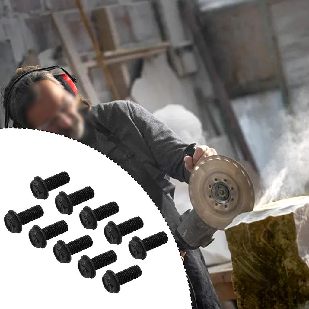 Parts Screw For Cutting Machine Galvanized Hex Flange Left Hand Thread M8 M7 M6 Accessories Carbon Steel Brand New