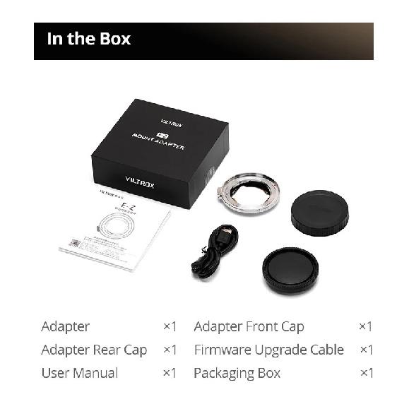 Viltrox E-Z Booster Lens Mount Adapter Auto Focus for Sony E-mount Lens Adapter To Nikon Z-mount Series Mirrorless Camera Z5 Z50