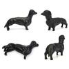 Creative Iron Dog Sculpture Modern Home Decoration Animal Art Ornaments Collection Figurines Desktop Decors for Bedroom