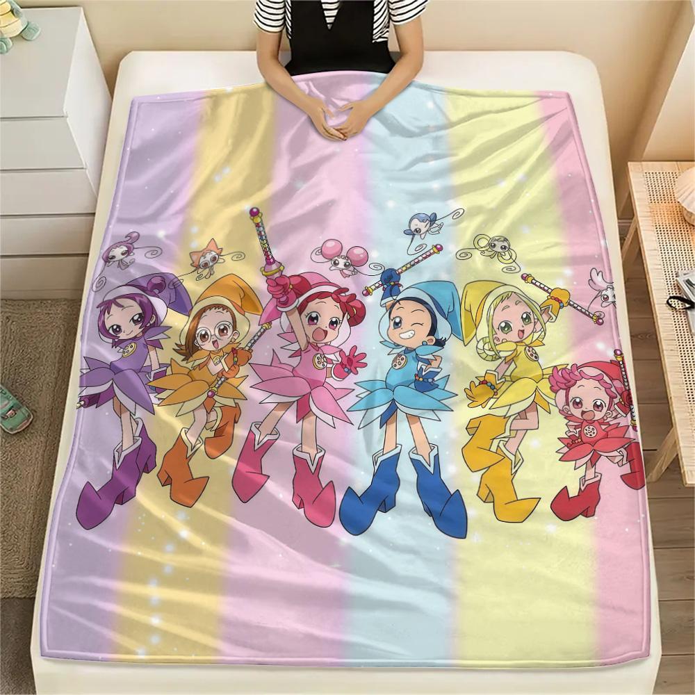 Ojamajo Doremi Flannel Blanket, High Quality Comfortable for All Seasons, Home Decor, Warmth and Comfort