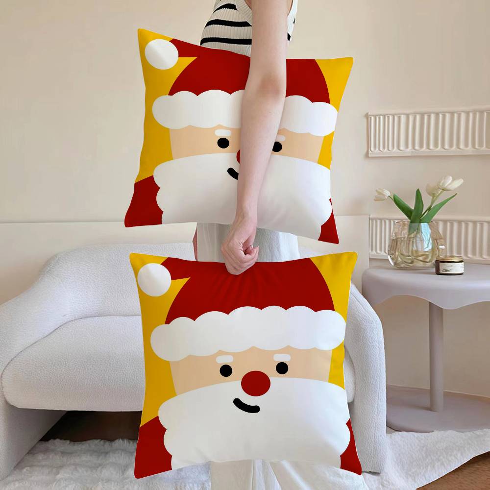 Christmas Pillow Case Sofa and Living Room Decorative Cushion Covers Dust-proof and Mite-proof Invisible Zipper