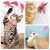 Collier Interactif pour Chat Jouet Réglable Jouet Auto-Joueur Plumeur Bâtonnet avec Sonnaille Drôle Bâtonnet pour Chatons Pour Exercice des Chats d'Intérieur