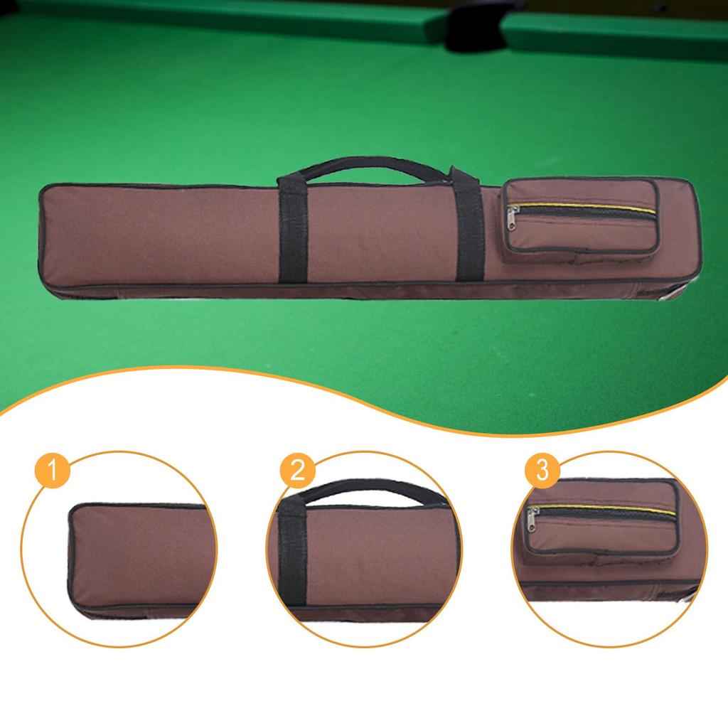 Billiards Pool Cue Case Dustproof Portable Shoulder Bag Stylish Birthday Gift Billiards Accessories 1/2 Cue Case 2 Cues Capacity
