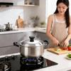 Durable 20-30cm Pot Lid Stainless Steel Universal Frying Pan Cover Anti-scalding Kitchen Food Lid Restaurant Kitchenware