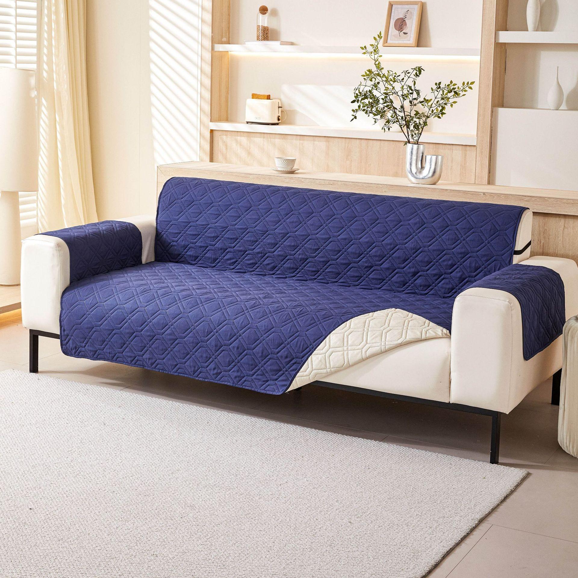 Wasserdichte 1/2/3/4-Sitzer Sofabezüge für Haustiere und Kinder Wohnzimmer Rutschfeste Sessel Couch Schutzbezüge Hunde Sofa Schutzmatten Graues Polster 1 Seat 55x193cm