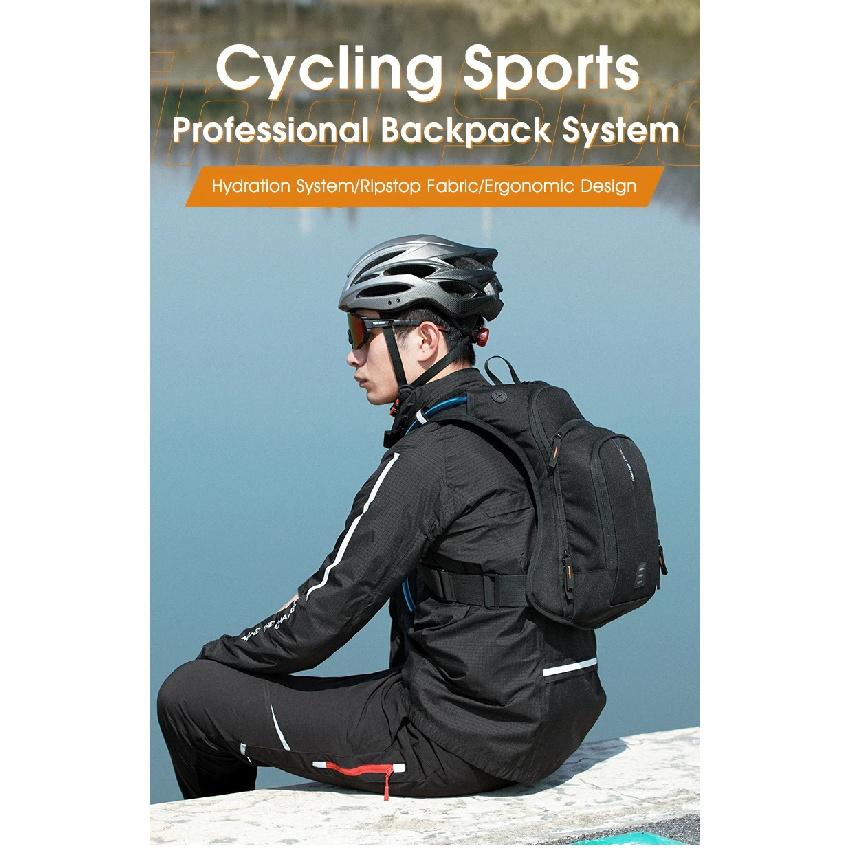 WEST BIKING 10L Ultralight Cycling Backpack Ergonomic Strap MTB Road Bicycle Bag With Water Bag Outdoor Hiking Climbing Bag