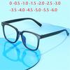 Blue Light Blocking Women Oversized Nearsighted Spectacles Fashion Student Sqaure Myopes Lunettes Diopter  0 -0.5 -1.0 To -6.0