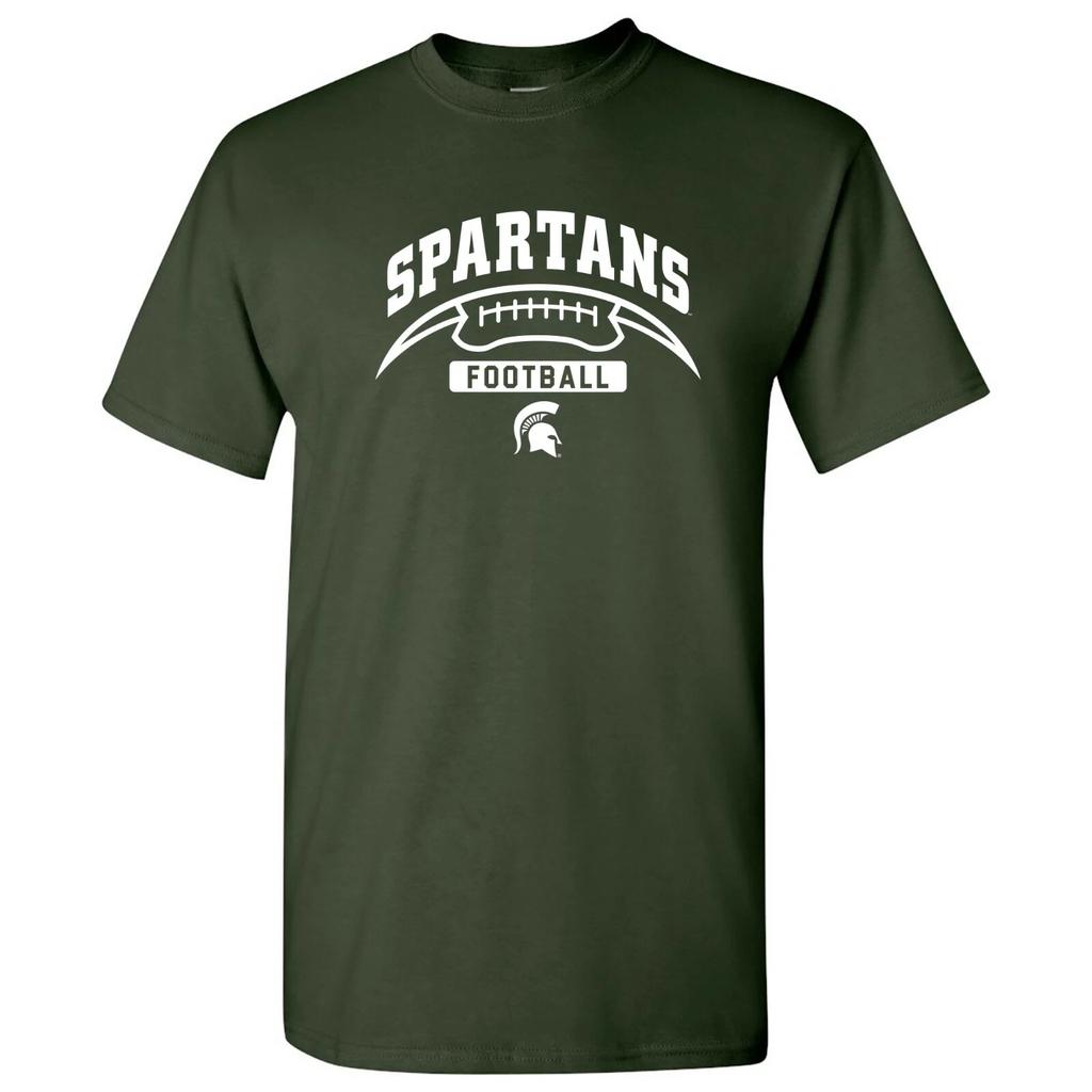 Michigan State Spartans Football Crescent T-Shirt - Forest