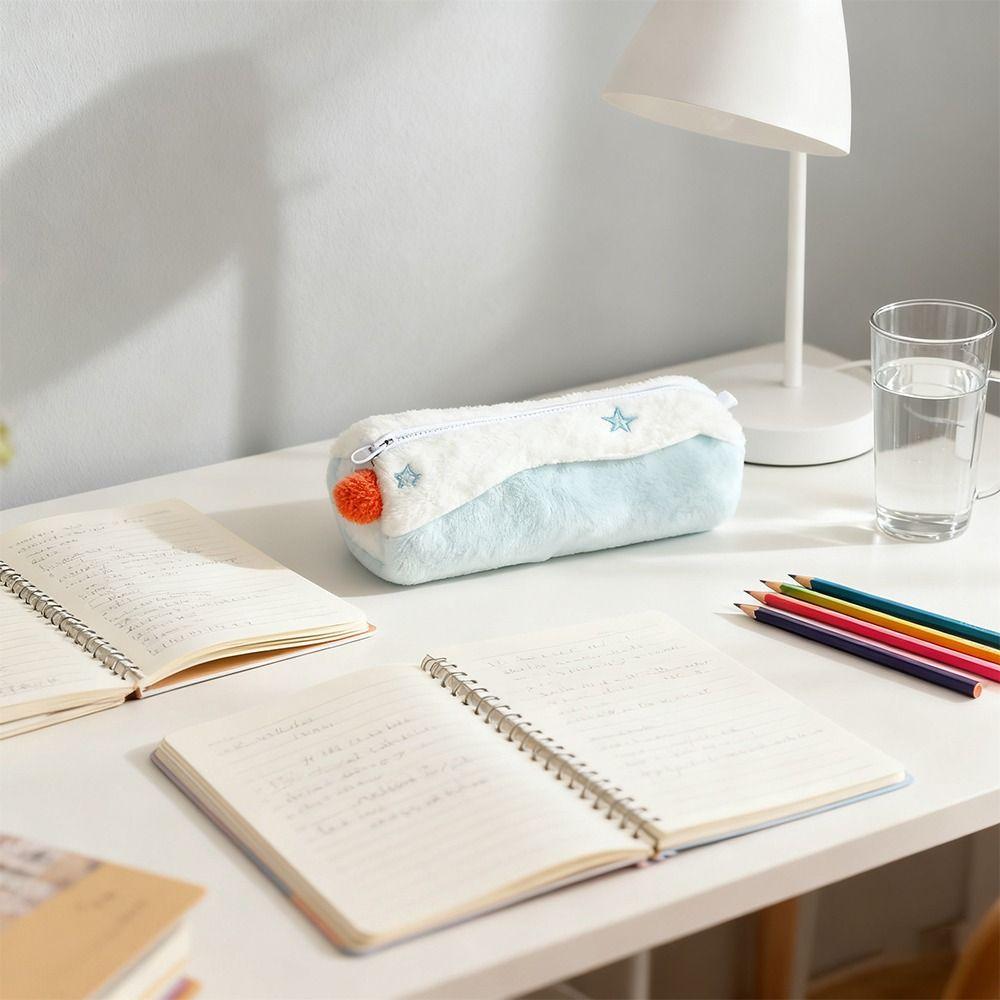 Plush Pencil Case Portable Pen Pouch INS Stationery Organizer Back To School