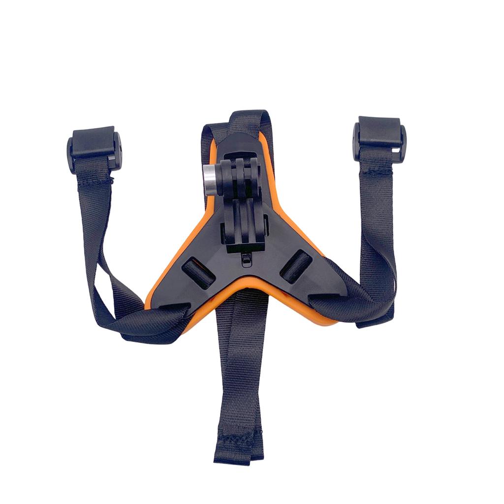Lightweight Motorcycle Camera Chin Strap Mount Secure Attachment For Action Cameras Adjustable Helmet Compatibility