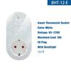 Smart WiFi LED Thermostat Plug Outlet Digital Energy Plug 16A  APP Remote Control Temperature Controller for Heating Cooling