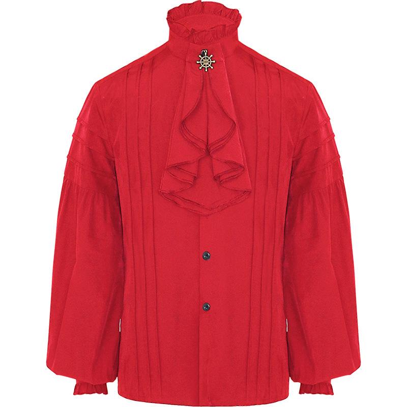 

2025 Готическая Средневековая Мужская и Женская Рубашка с Длинным Рукавом M