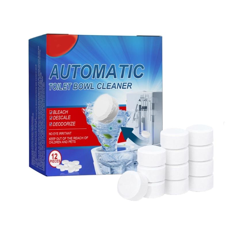 Toilet Cleaner Tablets Automatic Toilet Bowl Cleaner Toilet Tanks Cleaning Compact Pills Gentle Formula Toilet Cleaning