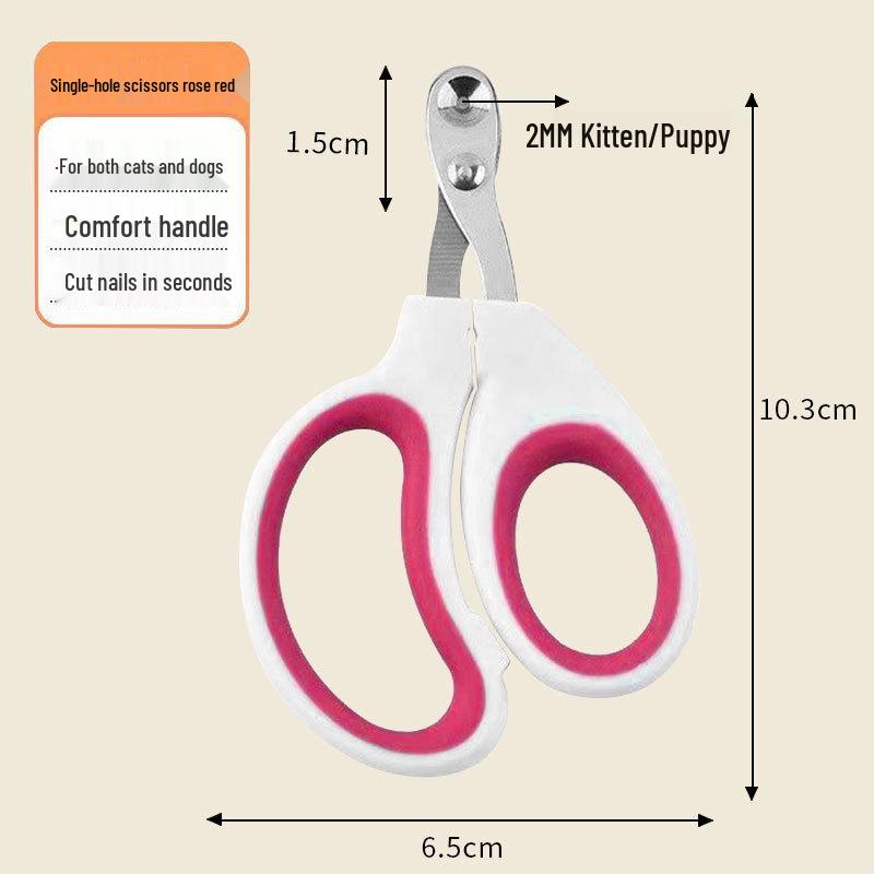 Anti-Bleeding Cat Nail Clipper for Newbies - Round Hole Design To Prevent Scratches