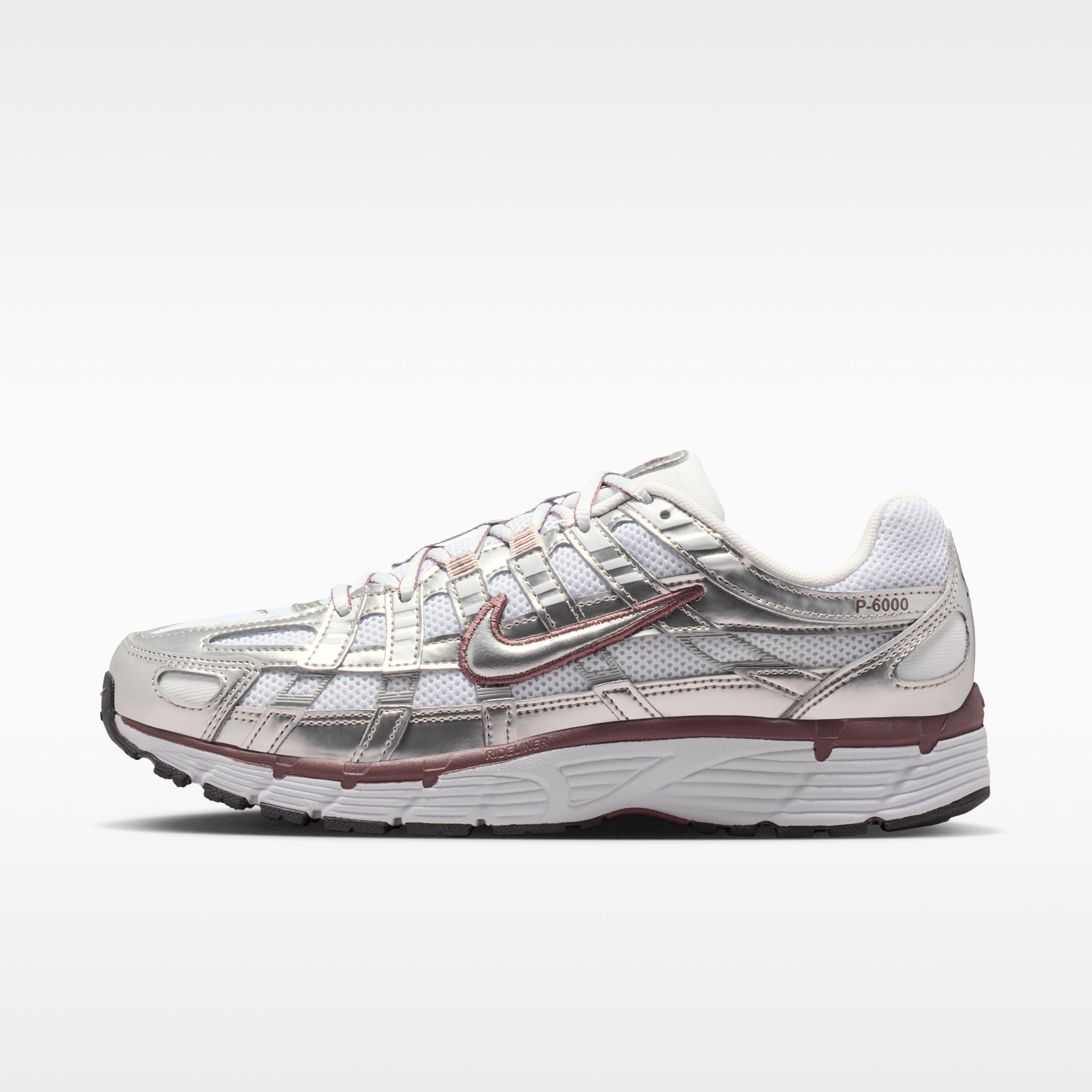 Nike P-6000 White Metallic Silver Tattoo (Women s) 35.5
