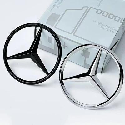 3D-ABS-Heckklappenstern-Logo, schwarz, für Mercedes-Benz W203, W204, W205, W212, W213, W176, W177, W222, W223, W117, W246, X156, X253 (Zubehör)