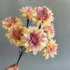 Artificial Dahlia Flowers Bouquet of 7-Heads Fake Flowers for Wedding Desk Room Party Bouquet Table Centerpiece Home Decorations